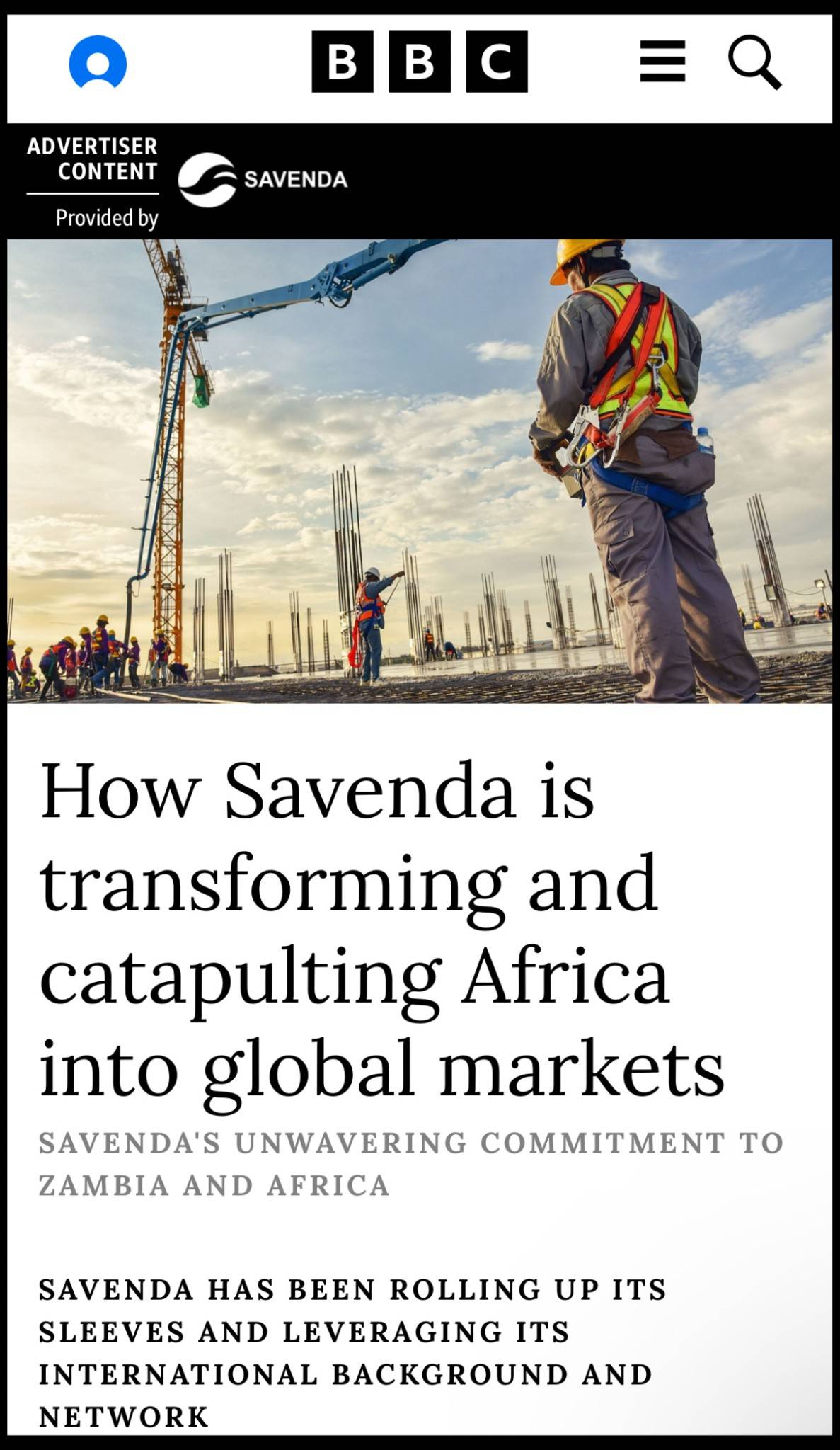 The SAVENDA feature live on bbc.com