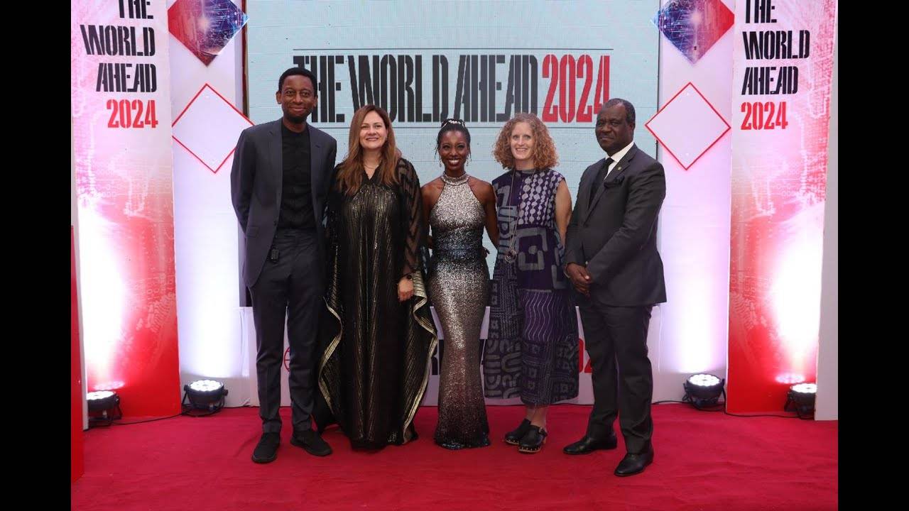 The World Ahead launch, guests and panel on stage in Lagos